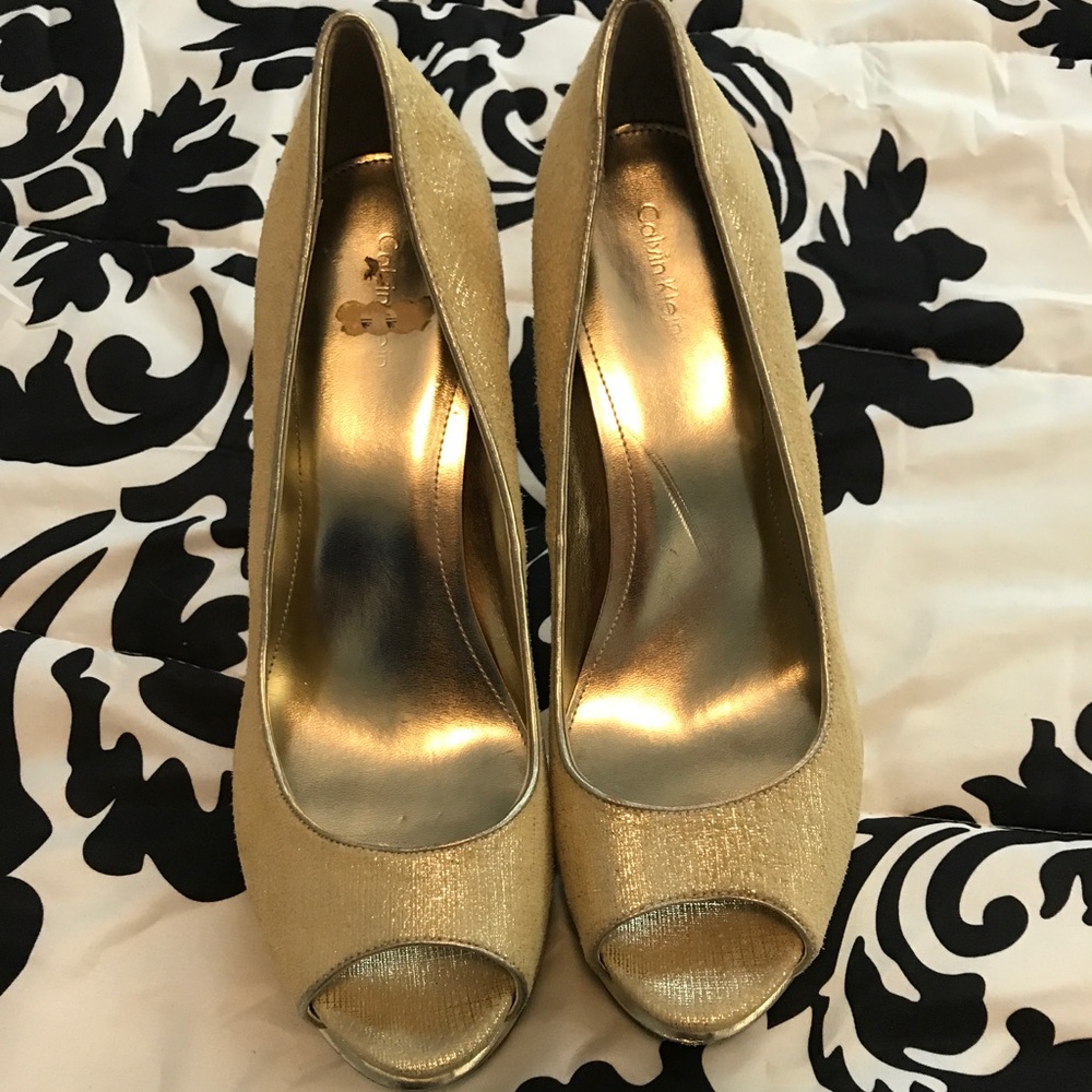 Calvin Klein Peep Toe Heels 👠