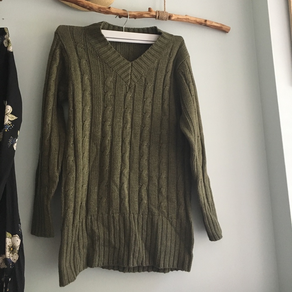 Size small olive green sweater