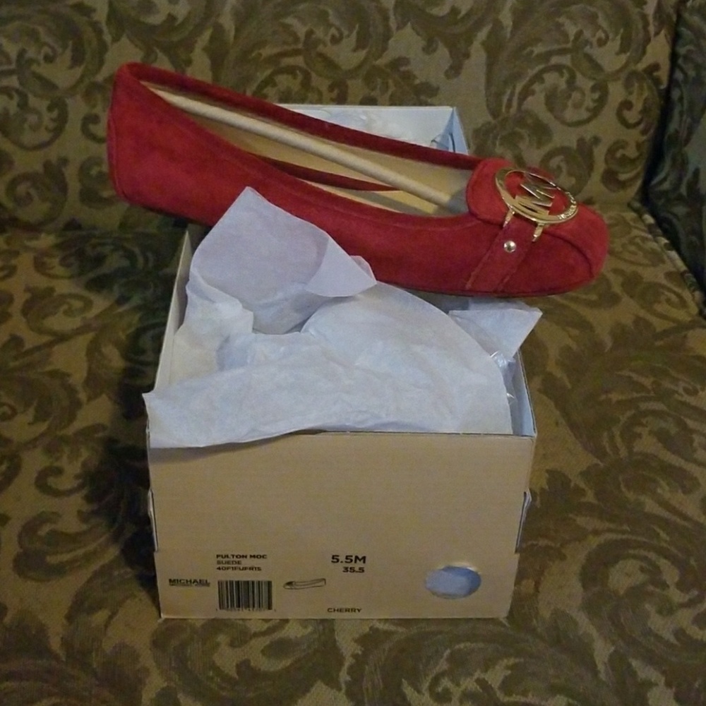 Michael Kors Red Suede Flats