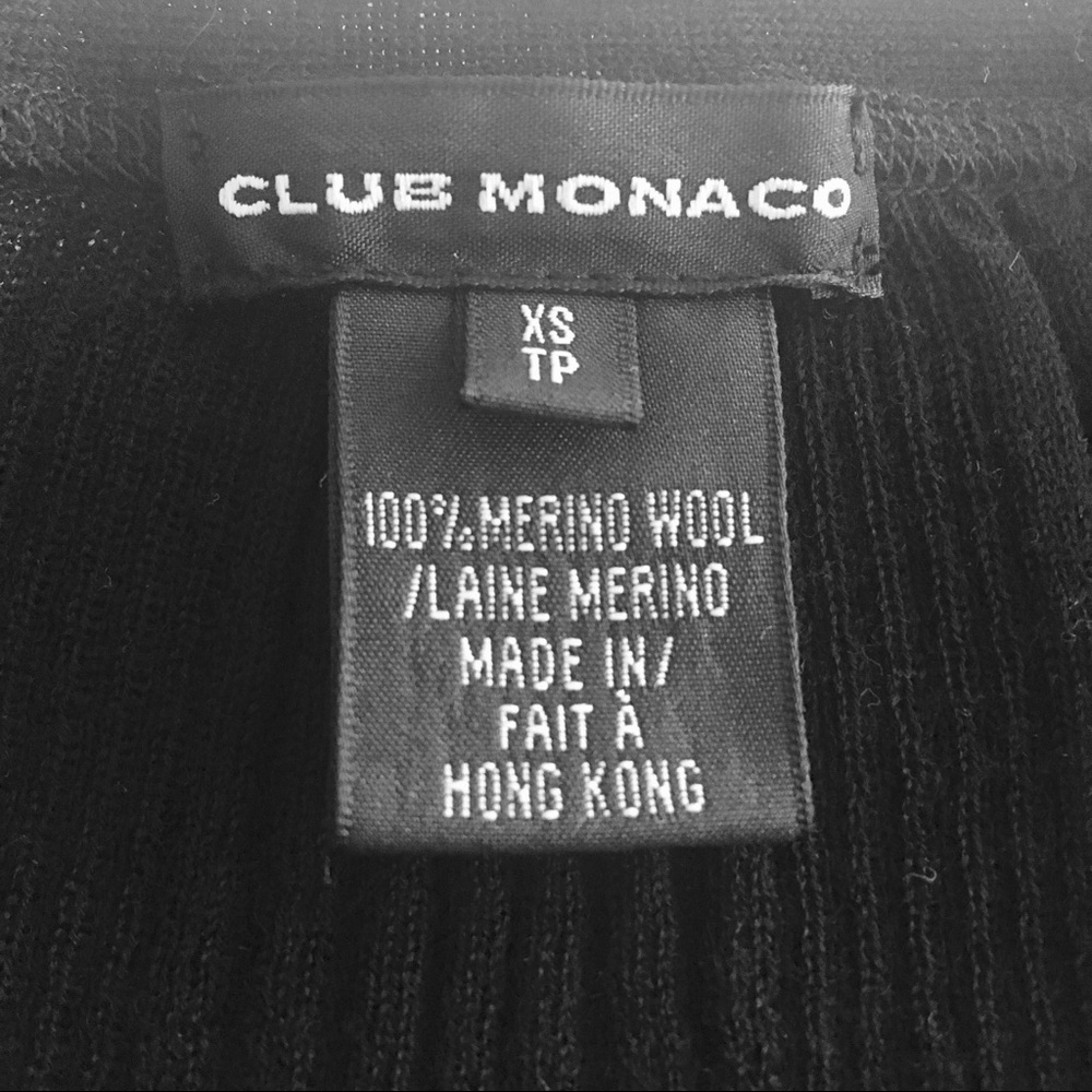 Club Monaco Variegated Rib V-Neck Cardigan - Picture 5 of 5