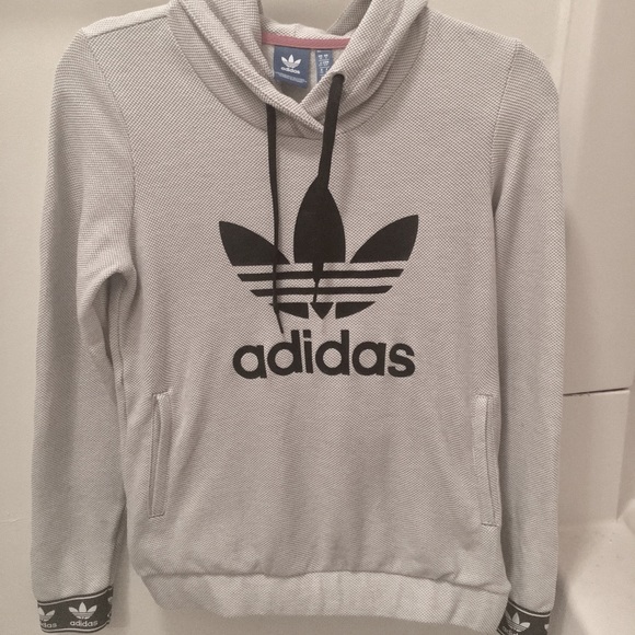 adidas Tops - Adidas Pullover Knit Hoodie - Gray
