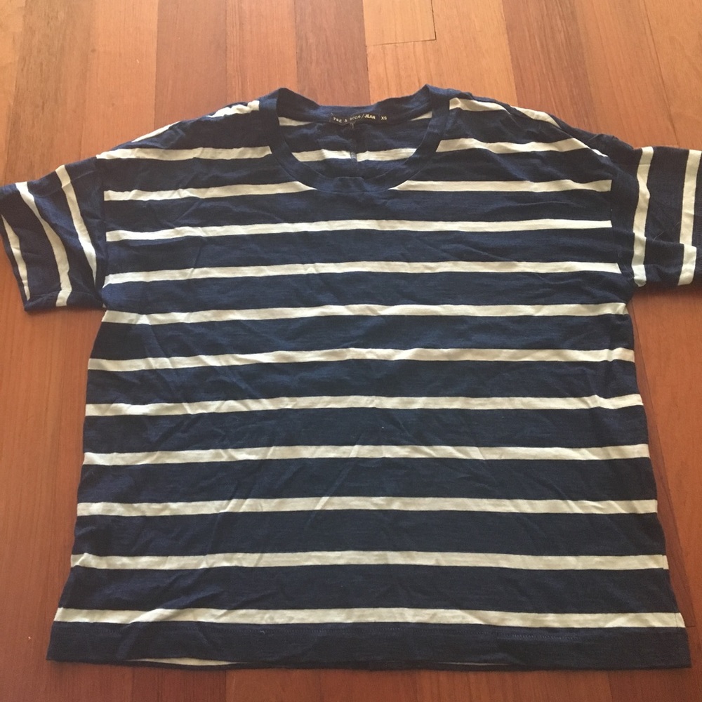 Rag & Bone Jean stripe boxy Tshirt