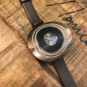 Vigor quarts brown leather watch