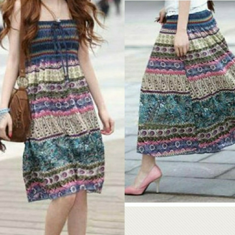 Convertible Maxi Skirt to Mini Dress