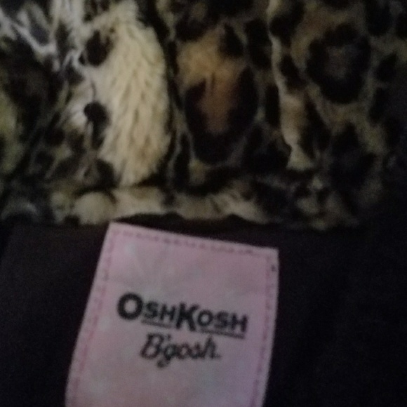 Teal blue Columbia 3t fleece zip up & cheatah fur - Picture 4 of 4