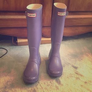 Women's original  Hunter Rain boots NWOT Purple