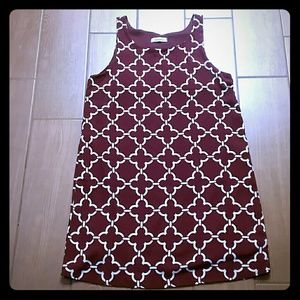 A-line dress with a Honeycomb Pattern