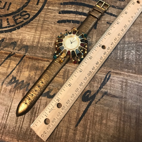 Salvini 18kt gold plated Watch with Metallic strap