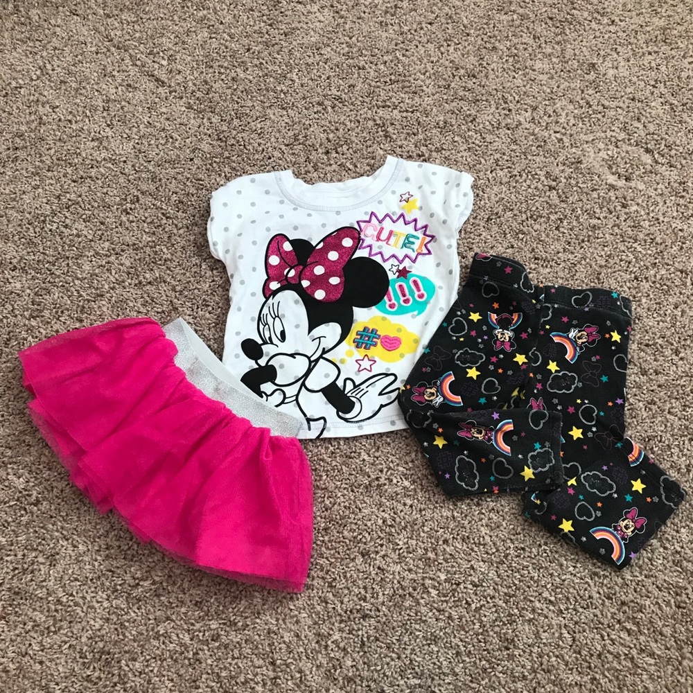 Super Cute Disney Minnie Mouse 3-pc Set