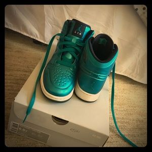 Authentic air Jordan ones anodized turquoise.