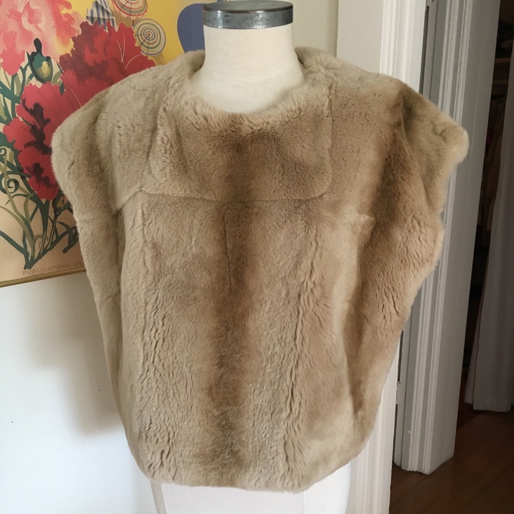 J.Brand Blanca Real Rabbit Fur Top, Size Small