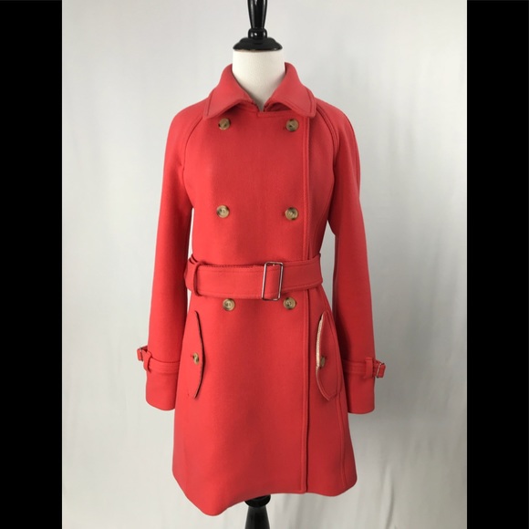 J. Crew Jackets & Blazers - J.Crew Stadium Cloth Coral Coat Size 8
