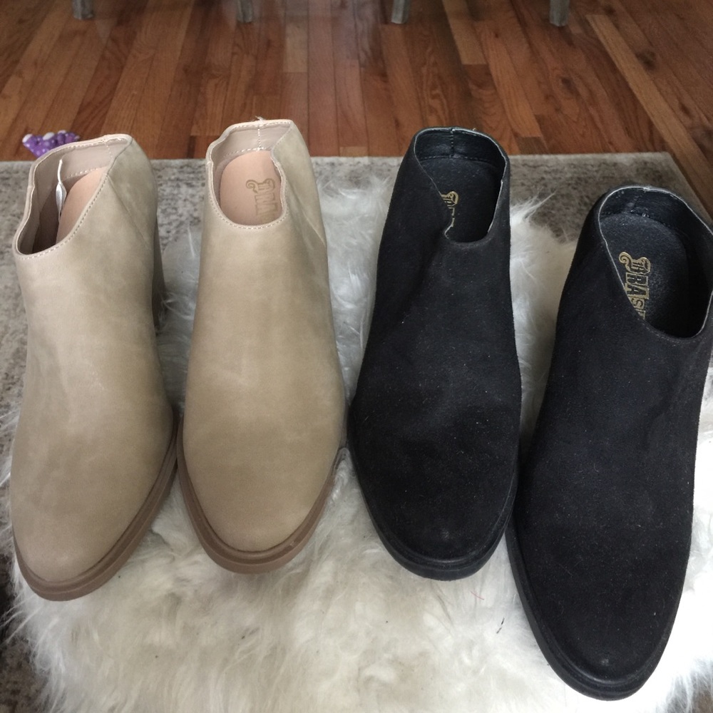2 pairs of booty slip on style new/ used