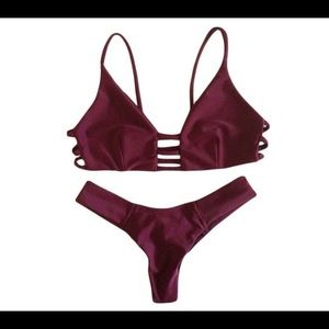 Maroon bikini
