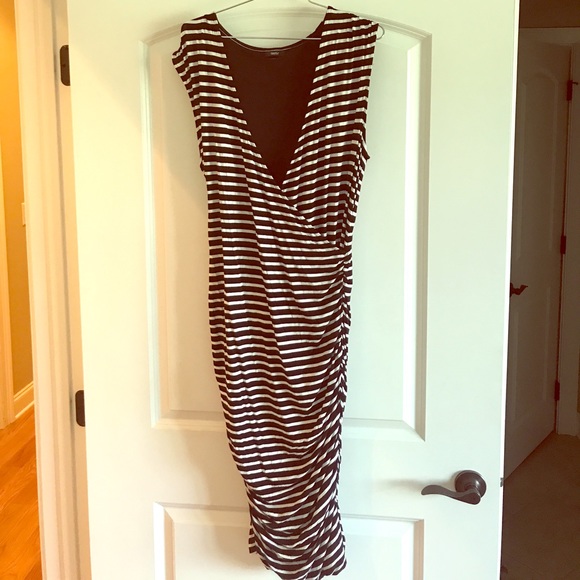 Mossimo Supply Co. Dresses & Skirts - Black and white striped slinky cotton dress!