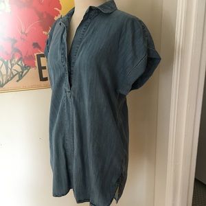 J.Crew Chambray Popover Shirt, 8 Tall