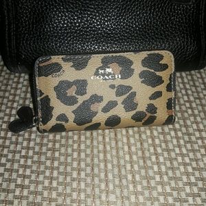 Authentic Coach Leopard print wallet