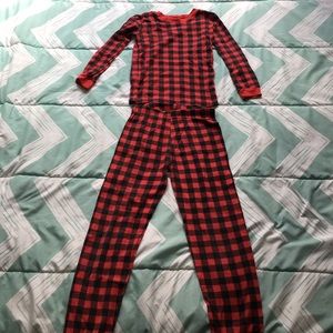 Red and Plaid Pajama Set