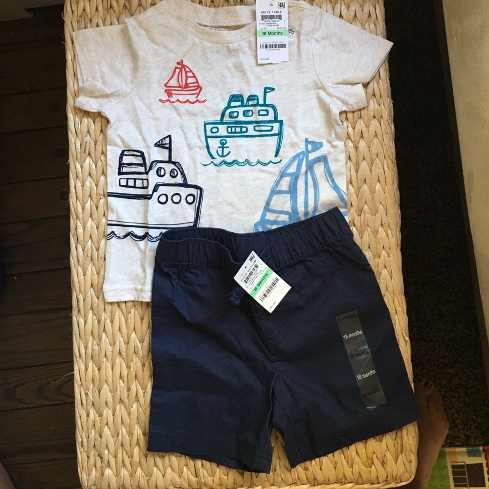 NWT First Impressions 100% cotton tshirt & shorts