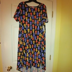 Nwt Lularoe lightbulb dress xl blue gold orange
