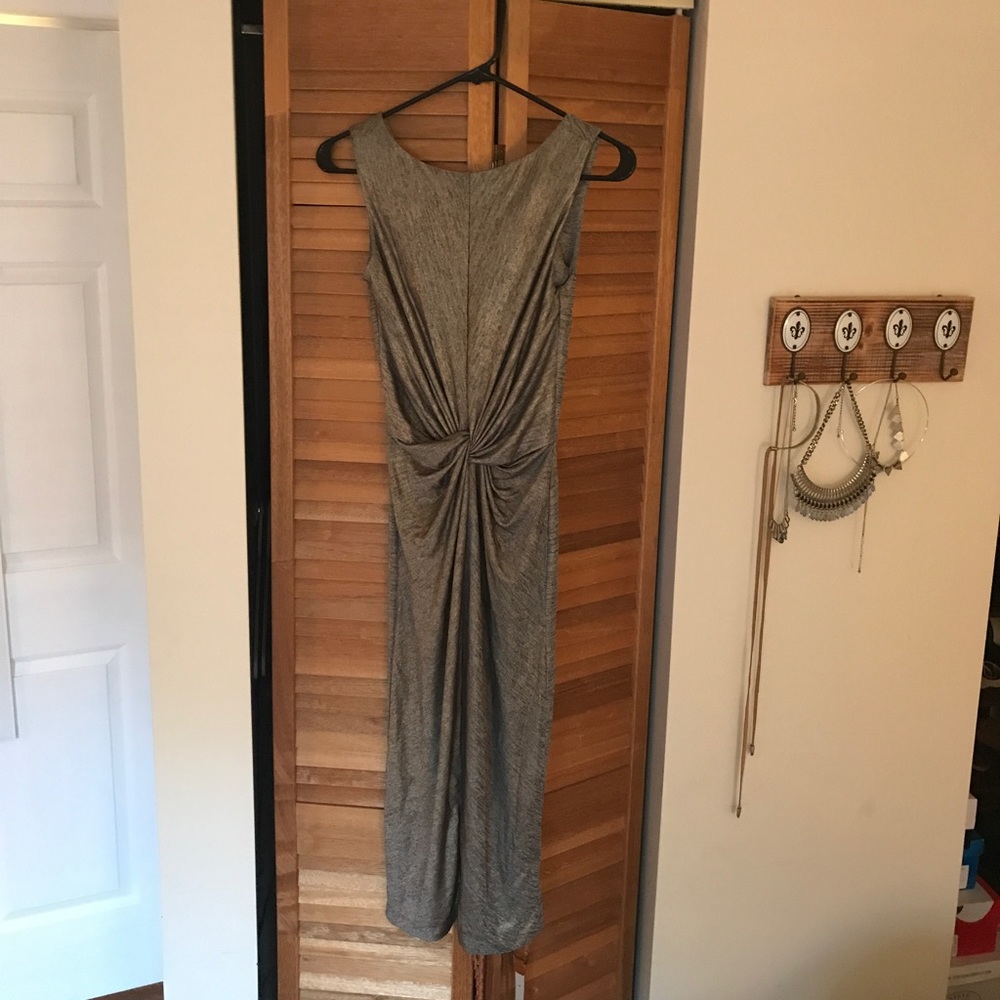 Metallic midi dress