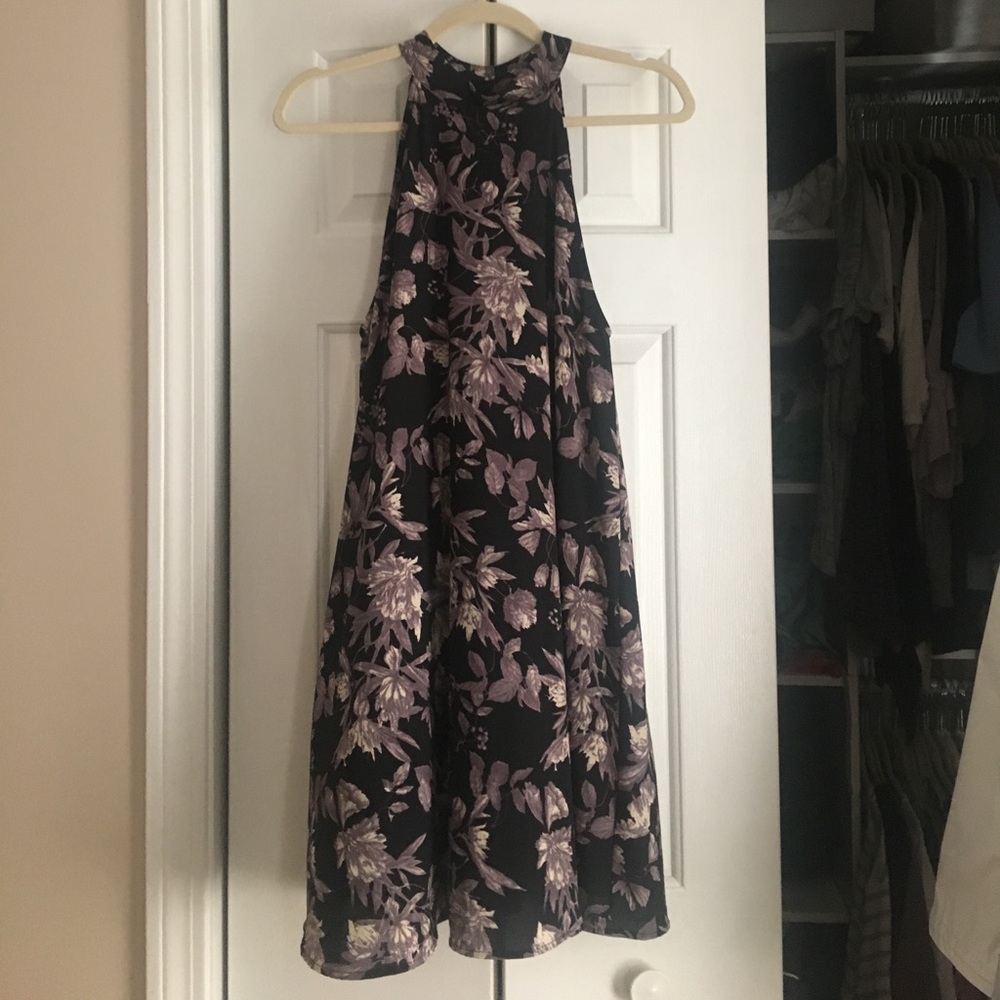 *NWT* Black and purple floral dress