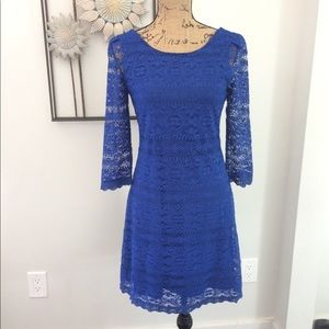 4/$16 Royal blue crochet dress