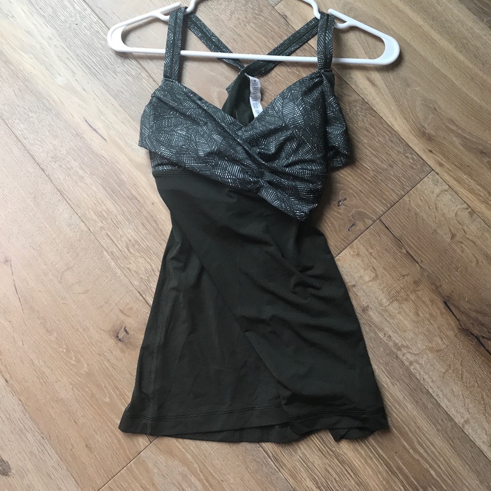 LULULEMON racerback tank with built in bra.