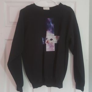 cat crew neck