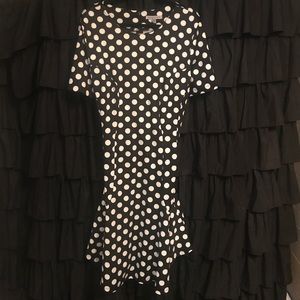 Black and white polkadot dress 18W
