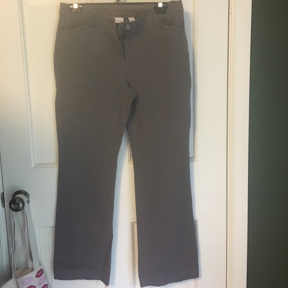 Chicos size 1 khaki pants- grey/beige in color