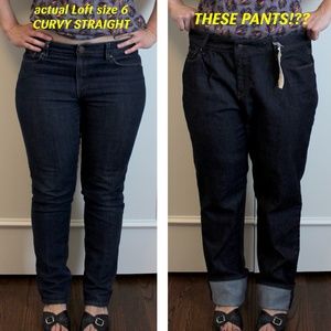 LOFT Curvy Straight Jeans