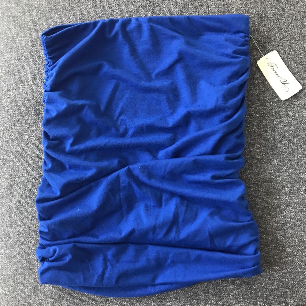 NWT Royal Blue Scrunched Side Mini Skirt