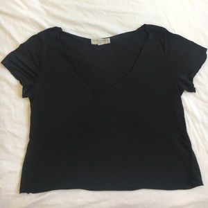 Black "Project Social T" Urban Outfitters Crop Top