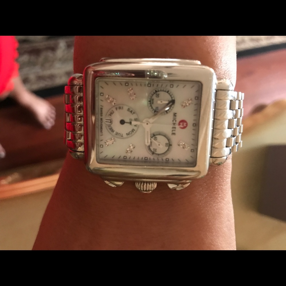 Michele Deco Watch Size 33x35mm Face 18mm Strap