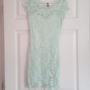 Mint lace dress