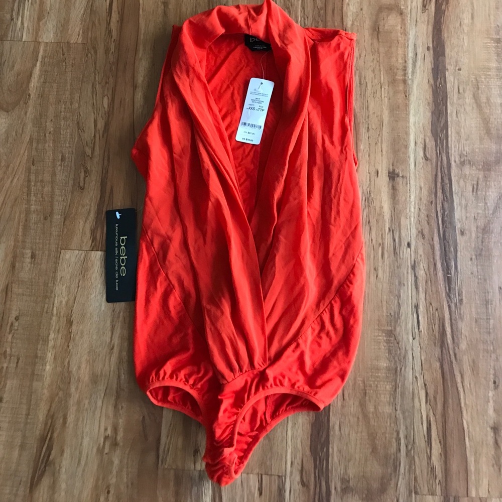 Brand New Orange Bebe Top