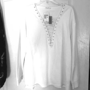 Plunging neckline sweater