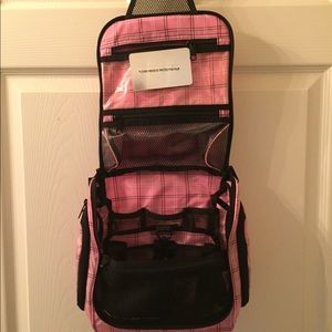 Pink LL Bean travel bag.