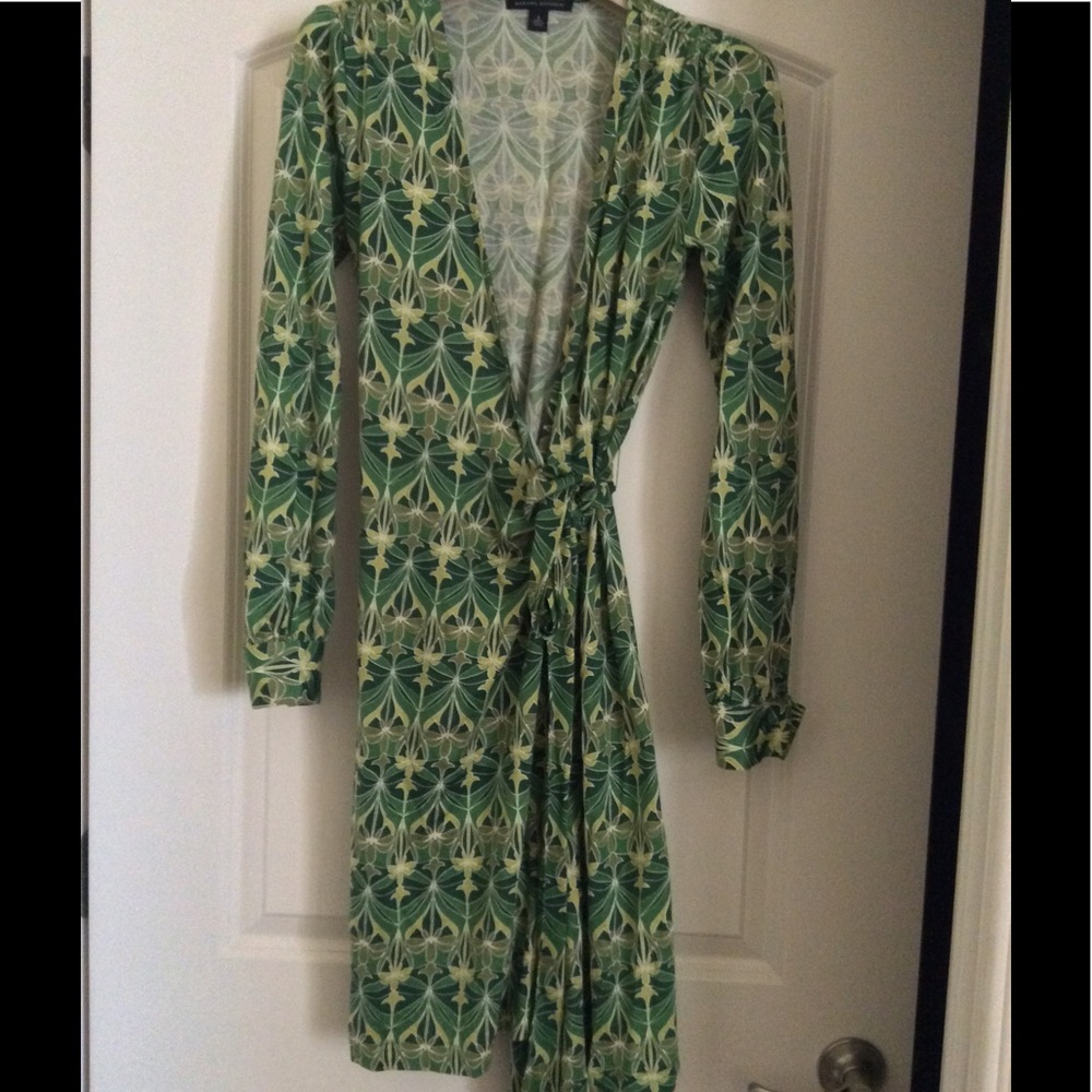 Banana republic long sleeve wrap dress