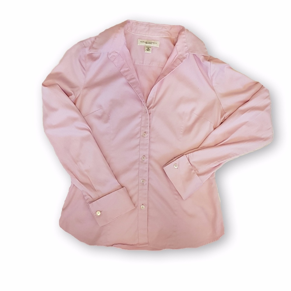 Light pink tailored stretch blouse