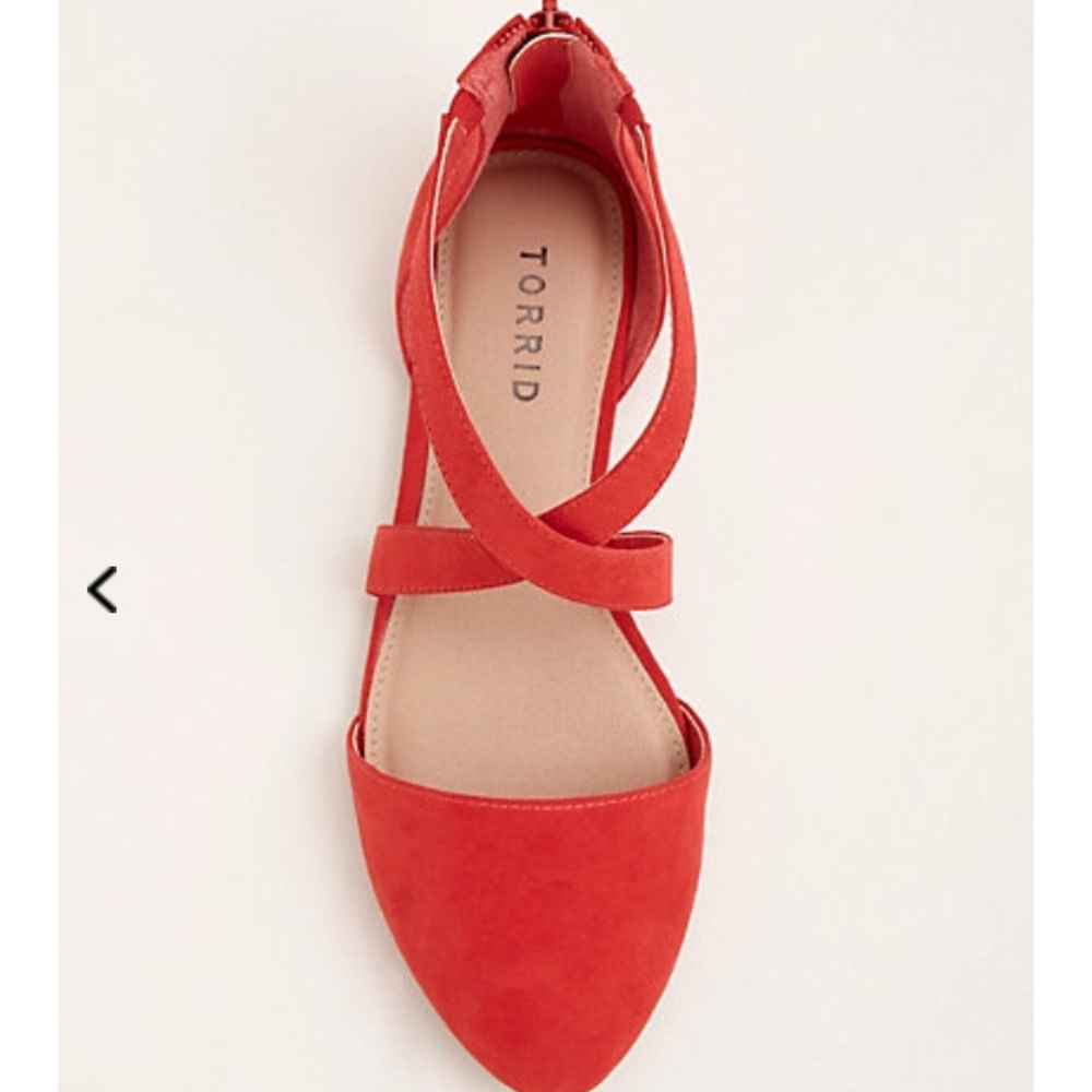 🆕 Torrid Wide Width Crisscross Strap D'Orsay Flat - Picture 3 of 5
