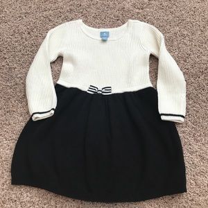 Baby Gap Black and Cream Sweater Dress