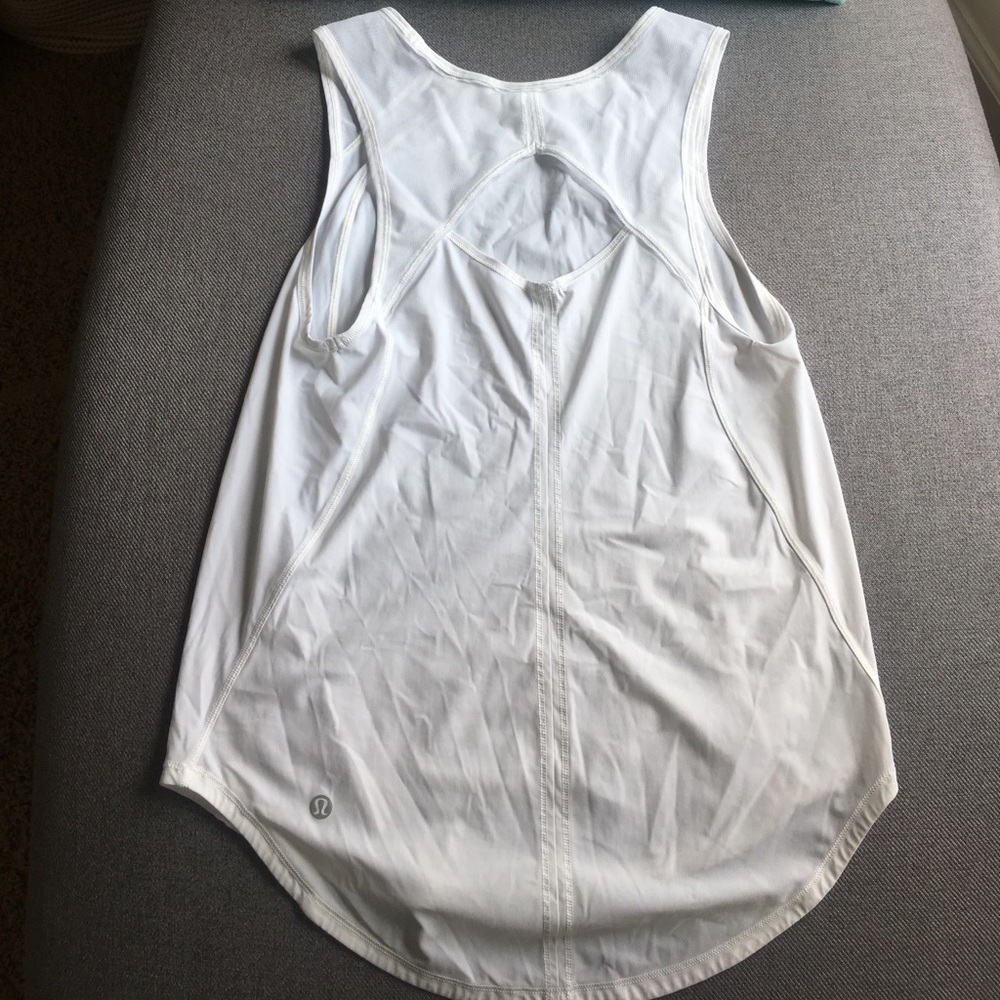 PRICE REDUCTION! White Lululemon tank, worn once!