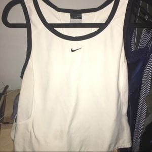 Black & white Nike workout top