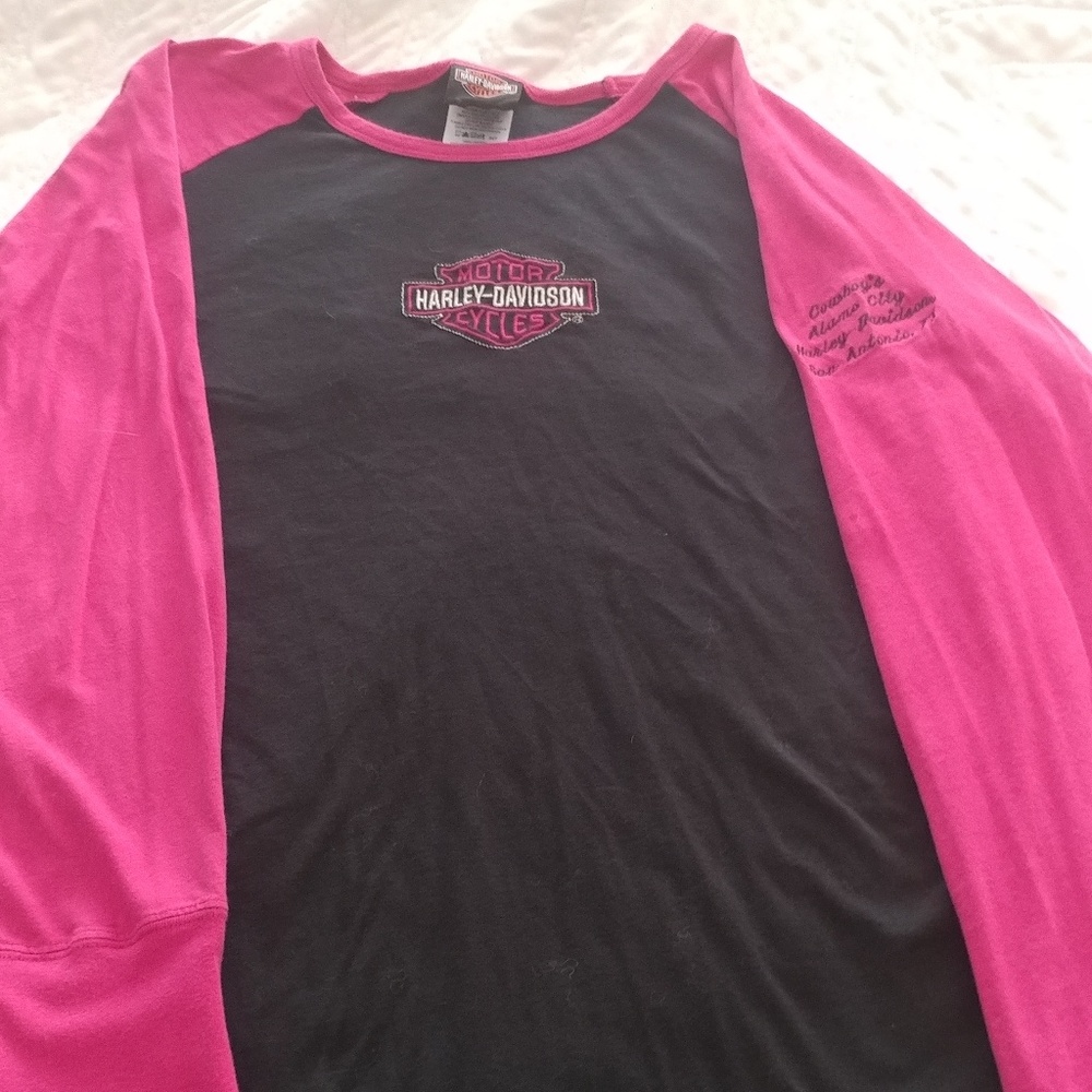 Harley Davidson 1X randy/baseball shirt EUC