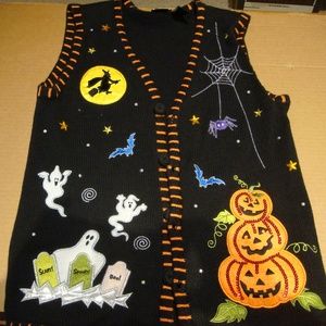 HOLIDAY EDITIONS HALLOWEEN WOMENS VEST SIZE SMALL