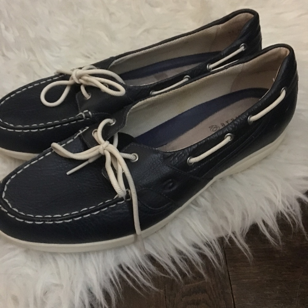 Blue and White Boat Shoes