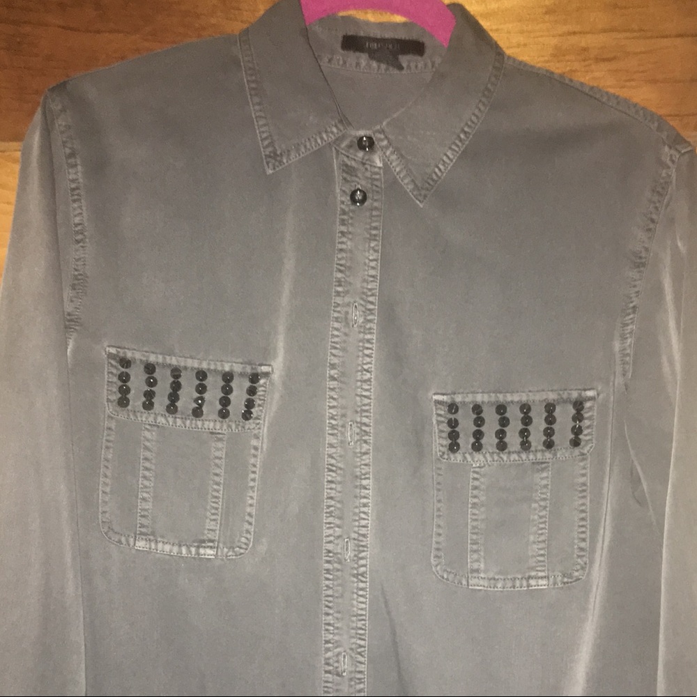 Forever 21 Grey studded shirt