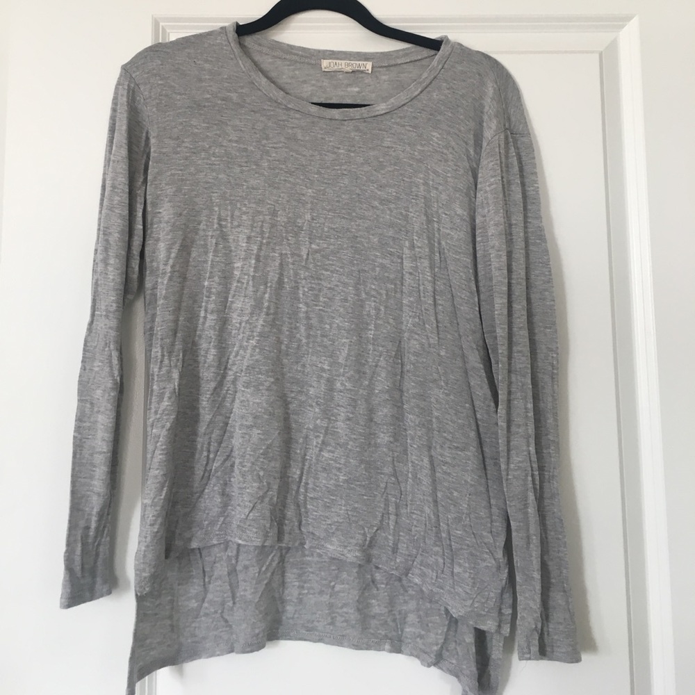 HEY YOGIS! Joah Brown grey long sleeve shirt.